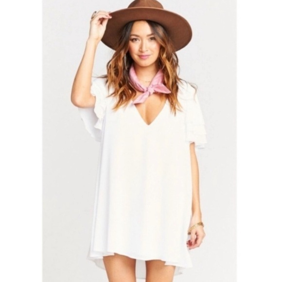 Show Me Your MuMu Dresses & Skirts - Show Me Your Mumu Disick Ruffle Dress White